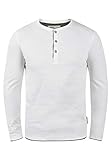 Indicode Gifford Herren Longsleeve Langarmshirt Shirt Mit Grandad-Ausschnitt, Größe:XXL, Farbe:Off-White (002)