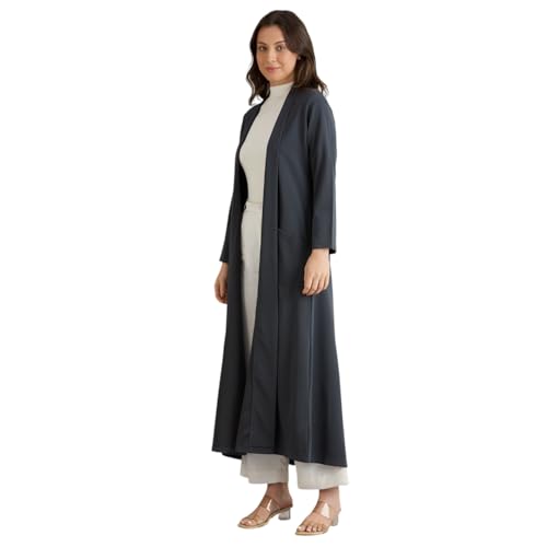 Image of Smarty Pants women's cotton open front trench jacket.