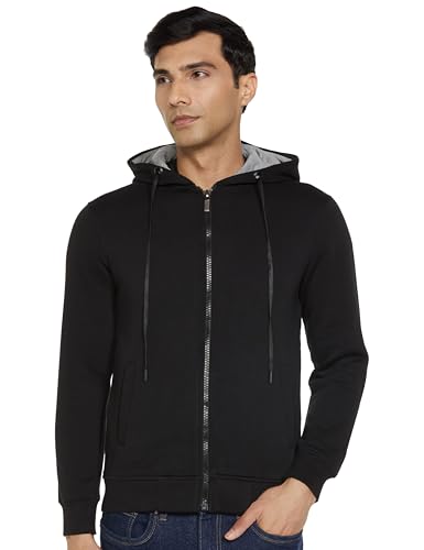 Image of Qube By Fort Collins Men Cotton Hooded Sweatshirt