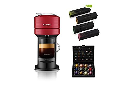 Nespresso Krups Cafetera cápsula, Cafetera espresso 4 tamaños de tazas posibles, Café espresso en Gran Lungo, 3 tamaños de cápsulas, Diseño elegante, Vertuo Next YY4299FD