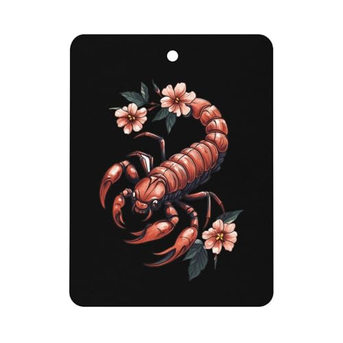 Tattoo Scorpion Car Air Freshener Hanging Aromatherapy Tablets for Car Accessories Square