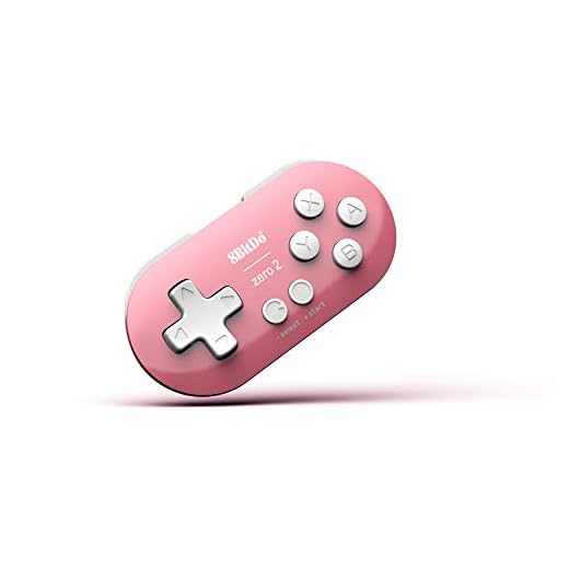 8Bitdo Zero 2 Bluetooth Gamepad Keychain Sized Mini Controller for Switch, Windows, Android, macOS & Raspberry Pi(Pink Edition) - Nintendo Switch