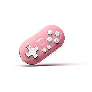 8Bitdo Zero 2 Bluetooth Key Chain Sized Mini Controller for Nintendo Switch, Windows, Android and macOS (Pink Edition)