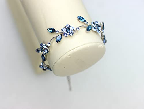 Image of Faship Gorgeous Rhinestone Crystal Floral Necklace Earrings Set