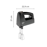 Krups F60858 3 MIX 7000 Handmixer 60 Jahre Edition | 500W | ergonomischer Griff | 1,65m-langes Kabel | Geschwindigkeitsregler, Schneebesen & Knethacken | bis zu 1kg Brotteig | Schwarz/Kupfer – Ansicht 7