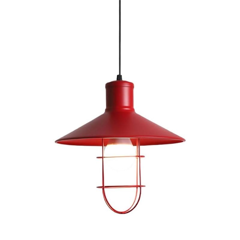 Suspension rouge vintage E27 idéale pour l'éclairage chaleureux d'un bar ou restaurant