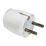 10/16A-Stecker, ideal für mehrere elektrische Anwendungen. Mit einer Dicke von 4,8 mm und der weißen Farbe sorgt er für sichere und zuverlässige Verbindungen für Ihre Geräte.