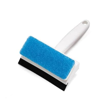 MAPPLE CREATION 2 in 1 Bathroom Wall Shower Squeegee Mirror Scrubber Magic Glass Window Wiper Scraper Sponge Cleaning Brush