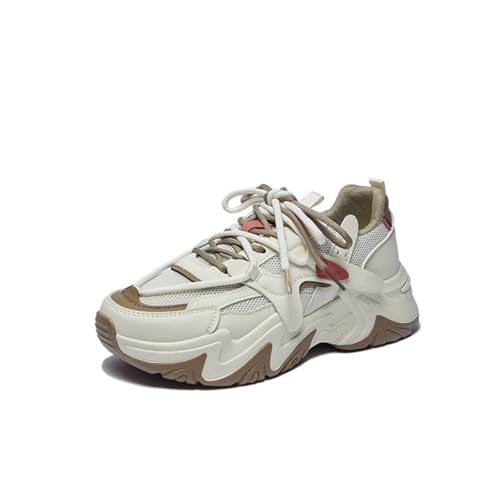 SUCHETA Daddy Schuhe Weibliche Sport Stil Casual Schuhe Koreanische Version der Hundert Matching Dicker Boden Laufschuhe Outdoor Mesh Atmungsaktiv Nicht Stuffy Feet