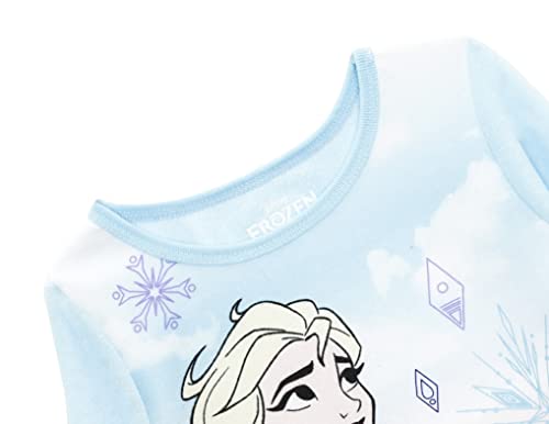 Disney Girls' Pajamas Frozen, Aqua/Navy2