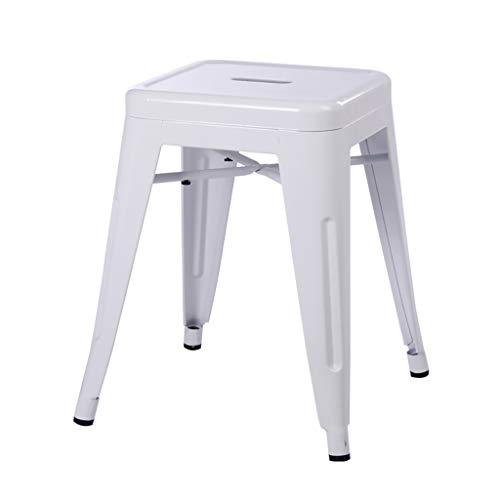 WENJUN Restaurant Hocker Metall Kreative Persönlichkeit Nordic Industrie Eisen Hochstuhl Hause Barhocker Schmiedeeisen Barhocker (Farbe : Weiß) Cover