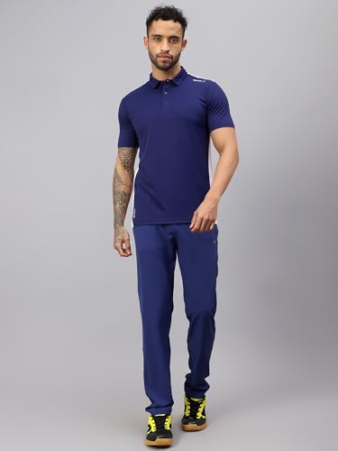 Image of Vector X Solid Men Sports Trousers 100% Polyester with Zipper Pockets(Pack of 1)