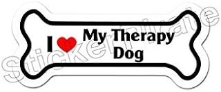*Dog Bone Magnet* I Love My Therapy Dog Car Truck Locker Magnet