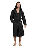 Eddie Bauer Mens Robe - Luxury Fleece Bathrobe with Hood and Pockets | Soft Warm Plush Winter Bath Robe for Men