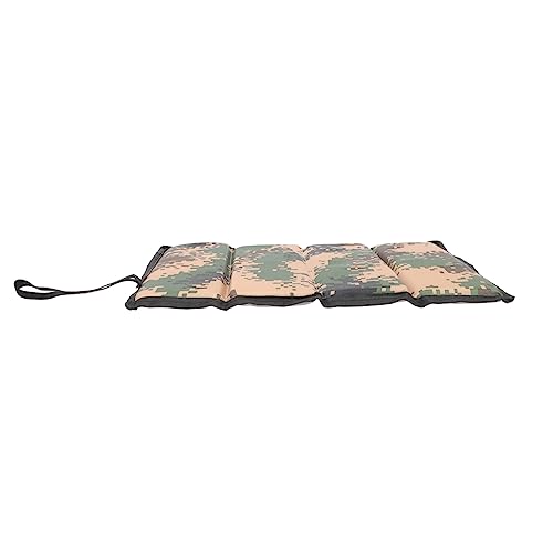 Hemobllo Cojín de Asiento Impermeable al Aire Libre+esteras pequeño Almohadillas cojín para Acampar Piso de cojín Plegable Estera del Asiento Almohadilla para Acampar Tela Oxford Camuflaje