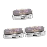 TOVINANNA 3stücke Kompakte Tablettenbox Tragbarer Organizer Mit Zwei Fächern Für Medikamente Für Reisen Und Täglichen Gebrauch Leicht Zu Reinigen Sicherer Verschluss