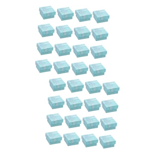 ANDRESLAD 60個 なジュエリーボックス 旅行用ジュエリーケース ペンダント付きチェーン イヤリング 青 蓋付きボックス チョーカー 宝石箱 ネックレスオーガナイザー Blue