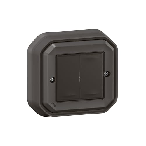 Interrupteur connecté sans pile Legrand Plexo New double commande IP55