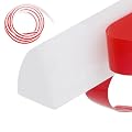 Flexible Quarter Round Molding, Double-Sided Peel and Stick Rubber Trim Molding, Peel and Stick Silicone Rubber Edge Trim, Flexible Molding Trim for Floor, Bathrooms, Kitchens, Countertops (White)