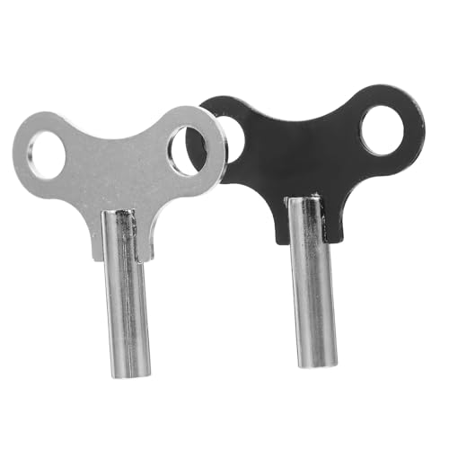 ORFOFE 2 Stück Praktische Uhrenschlüssel aus Schwarzem Stahl für Wand Standuhren Langlebige Robuste Aufziehwerkzeuge mit Glatter Oberfläche für Mechanische Uhren Winding Keys