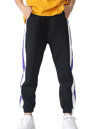 Image of HILEELANG Toddler Boy Sweatpants Kids Sport Jogger Cotton Casual Active Playwear Sweats Pants 2-Pack