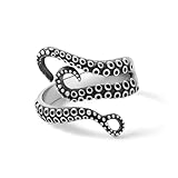 SA HEXISHIJIA Octopus Rings for Men Women, Vintage Adjustable Mens Jewelry Punk Goth Cool Tentacles Party Wedding Band(Octopus Rings)