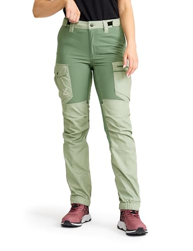 Image of RevolutionRace Rambler Lightweight Pro Trousers for Women, Outdoor Walking and Hiking Trousers, Iceberg Green/Dusty Green, L