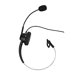 Telephone Headset Professional Noise Canceling Mic for Customer Service Office, Monaural Call Center Headset with RJ9 Cord for Home Workers