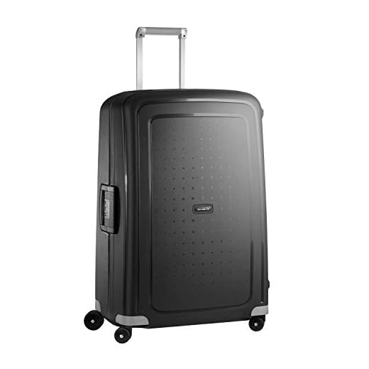 Samsonite S'Cure Hardside Luggage with Spinner Wheels, Black, Checked-Large 28-Inch
