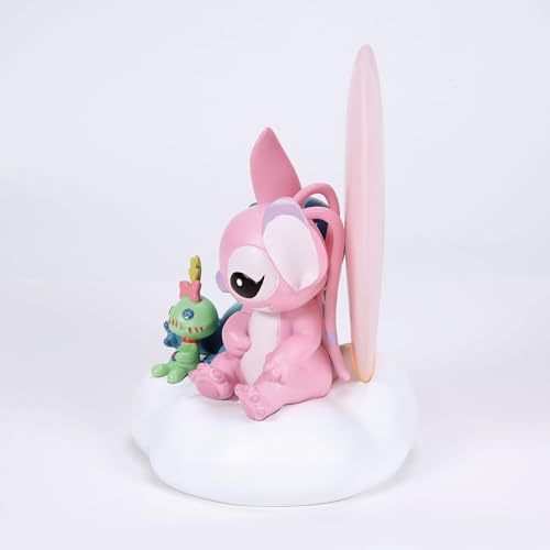 Enesco Disney Showcase Estatueta Lilo e Stitch Angel e Scrump Heart Lit, 18 cm, multicolorido