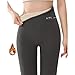 Fleece Leggings for Women Thick Leggings for Women Winter High Waisted Warmer Thick Stretchy Black Hiking Tight Fleece Pants Legins para Mujeres Termicas Dark Gray S