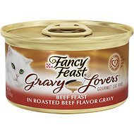 Fancy Feast Gravy Lovers Beef Feast in Roasted Beef Flavor Gravy Cat Food, 3 oz, 12 Cans