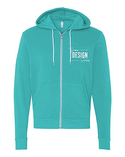 INK STITCH Bella Canvas 3739 Custom Embroidery Personalized Logo Texts Sponge Fleece Hoodie Zip ups