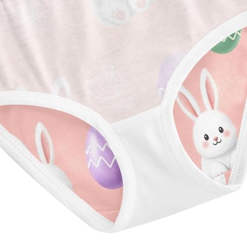 Cute White Bunnies Undies for Toddler Girls, Girls' Cotton Brief Underwear, 2T–8 Years4