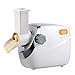 Grattugia elettrica per formaggio, 300 W, professionale, in acciaio inox, per grattugiare formaggio e verdure dure, fino a 60 gatti/ora, include tre fusti per coltelli immagine