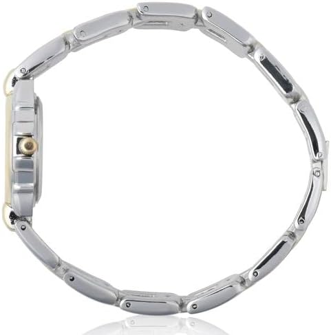 Disney Women's TK2020 Tinkerbell Silver Sunray Dial Two-Tone Bracelet Watch