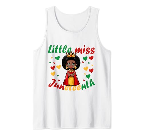 Little Miss Juneteenth Girl Black History Month Camiseta sin Mangas