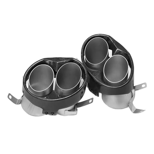 Embout pot d'échappement carbone brillant pour remplacer les sorties ternes sur Audi A3 RS3 A4 RS4