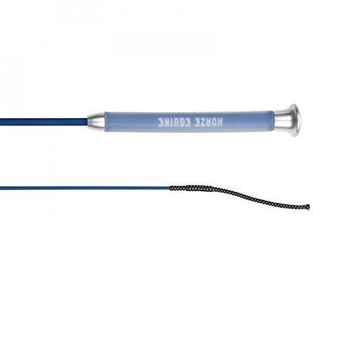 HORZE Ashton Dressage Whip with Comfortable Gel Handle | Horse, Pig Whip - Blue - 47 in