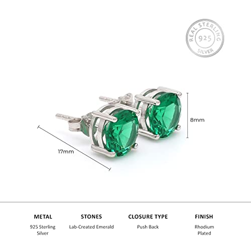 Image of Ornate Jewels 925 Silver 2 Carat American Diamond Solitaire Stud Earrings for Women and Girls | With Certificate of Authenticity and 925 Stamp | Life-time Warranty*