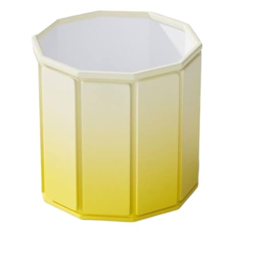 Bañera plegable rápida de tela impermeable: ahorra espacio, sin montar, remojar en vapor para adultos, degradado (amarillo, 70 cm)