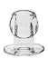 Perfect Fit Tunnel Plug, Hollow Butt Plug, PFBlend, TPR/Silicone, Three Sizes, Use for Anal Training, Clear, X-Large
