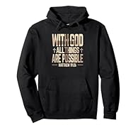 Matthew 19:26 Bible Verse 8.5 oz, Classic fit, Twill-taped neck