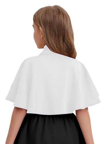 YiZYiF Kids Flower Girls Wrap Shawl Princess Cape Wedding Bridesmaid Tippet Stole Bolero Shrug Cover up4