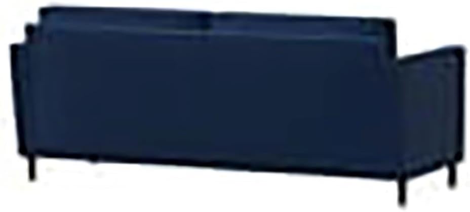 Hawthorne Collections Mid-Century Sofa, 75.6" W x 31.1" D x 33.5" H, Navy Blue Fabric, Kiln-Dried Hardwood Frame, High-Density Foam Cushions, Rubberwood Legs, Cushion Back, Stationary Living Room