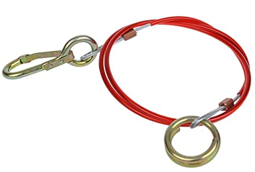 Real-Parts-Holland 50.50.08 Câble sécurité de retenue et de freinage pour remorque, 1 m avec anneau