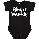 inktastic Ringbearer Ring Security White Text Baby Bodysuit 12 Months 0040 Black 28b11