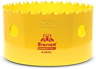 Starrett Deep Cut Hole Saw - DCH0438 Heavy Duty Bi-Metal with Extra Cobalt HSS Teeth - For Metals Wood Cast Iron Fibreglass Plastic Materials - 111mm