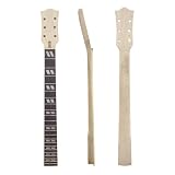 YoungMonic Braço de substituição para guitarra elétrica bordo 22 trastes, escala de 24,75 polegadas, escala de jacarandá com encadernação e incrustação de diamante, peças de guitarra de salto