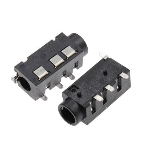 Conector PJ-320D de 3,5 mm SMD de 4 pines para audio y auriculares, pack de 100 unidades